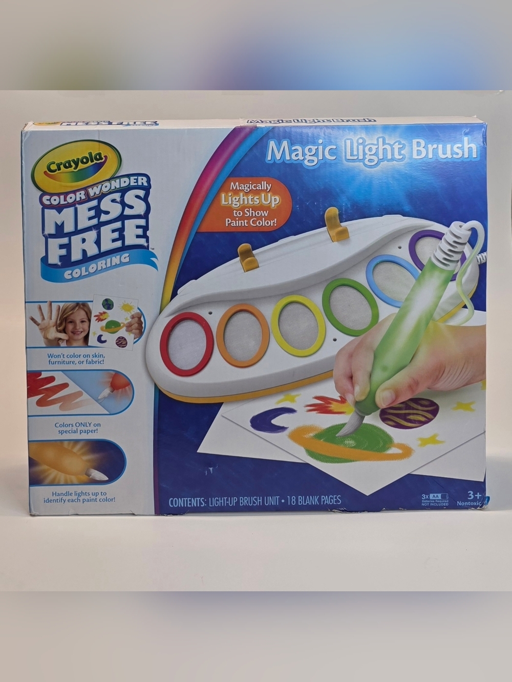 New Crayola Color Wonder Magic Light Brush, Mess Free Painting Station for Kids